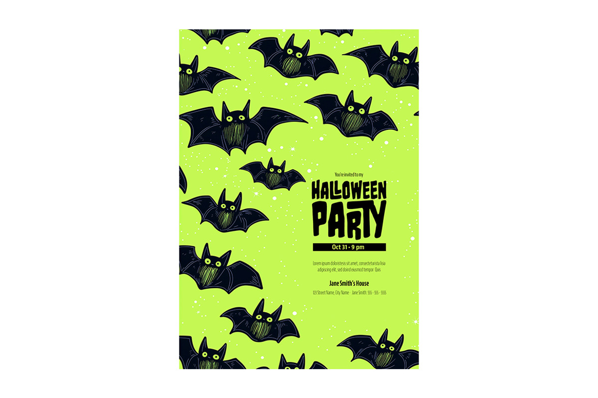 Colorful Halloween Invitation Set, a Templates & Theme by McLittle Stock (Photo 5 of 5)