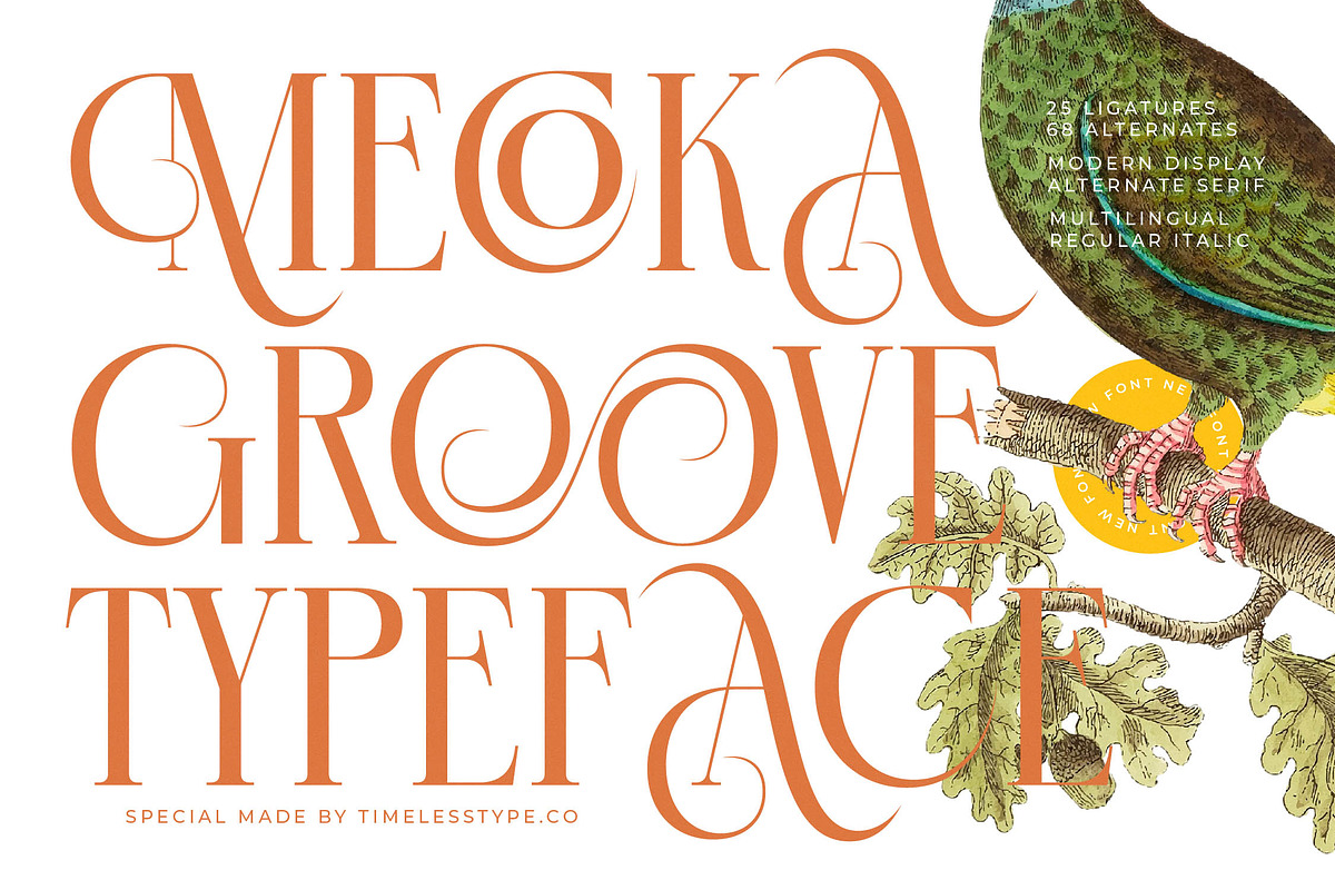 Mecoka Groove Elegant Serif Font, a Serif Font by timelesstype.co (Photo 1 of 20)