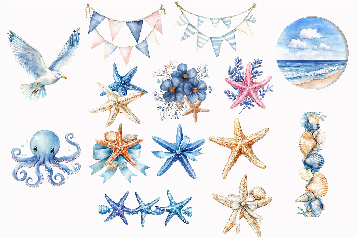 Coastal Nursery Clipart, an Illustration by Design Market (Photo 5 of 5)