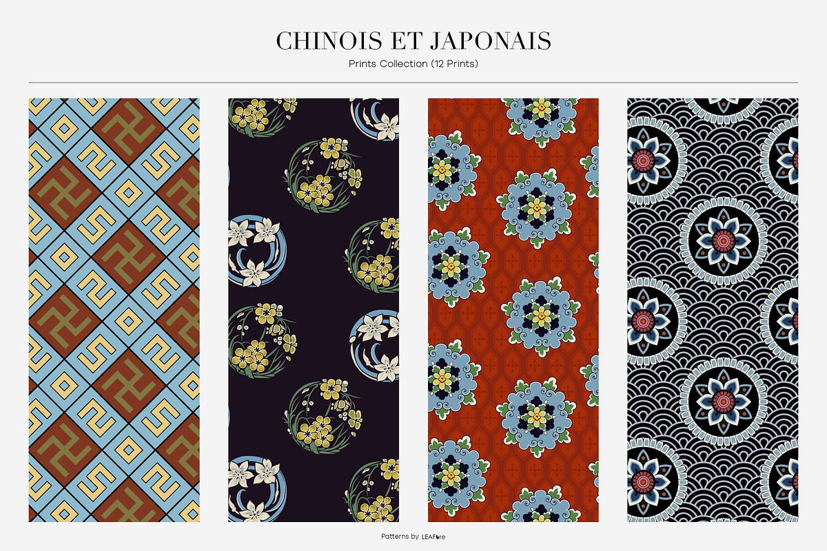 East Asian Patterns Collection, a Pattern Graphic by LEAFure (Photo 2 of 11)