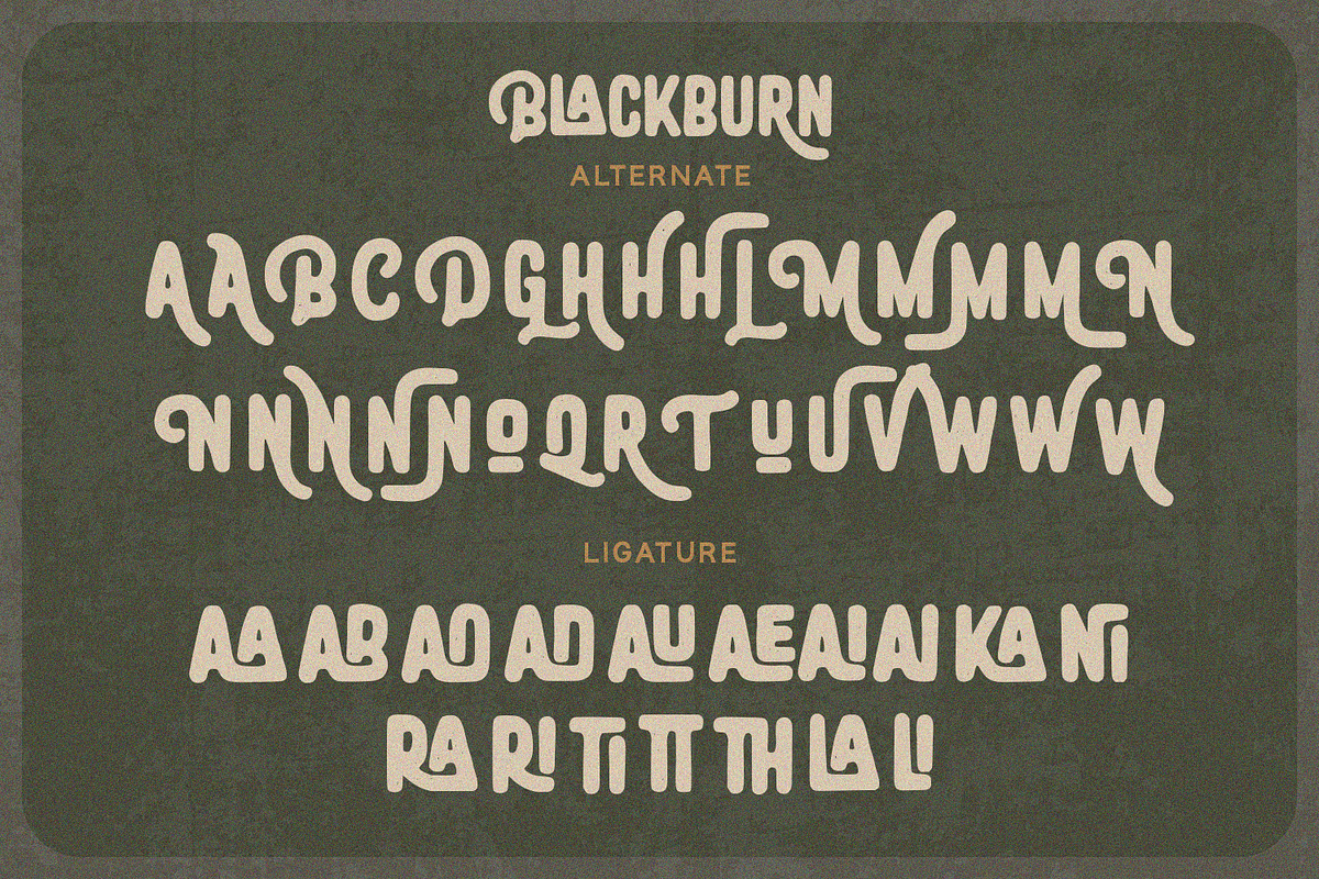 Blackburn - Vintage Font, a Script Font by Alpaprana (Photo 8 of 13)