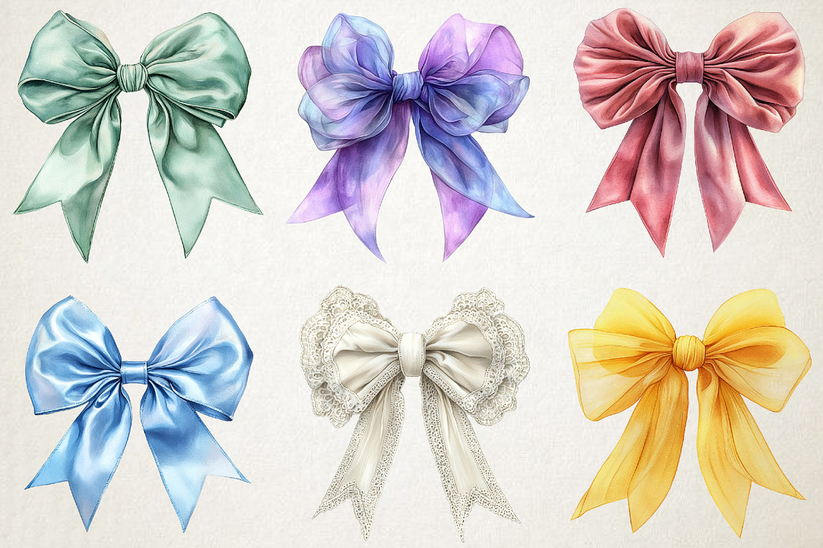 Coquette Bows Spring Clipart Bundle, an Illustration by RobertsArt (Photo 5 of 6)
