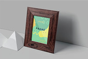 Small Wooden Picture Frame Mockup, an Advertising Mockup by megostudi0 (Thumbnail 4 of 6)