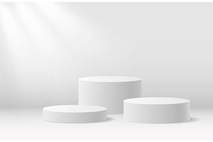 Round Podium Stand, 3d Products