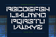 Modern Space - Techno Logo Font, a Sans Serif Font by Nirmana Visual (Thumbnail 3 of 11)