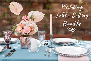 Wedding Table Setting Bundle, a Food & Drink Photo by IMG Studio