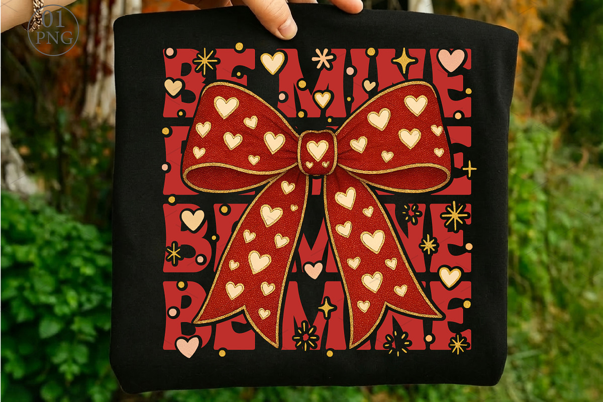 Be Mine Valentine Coquette Heart PNG, an Illustration by Libby Wishes (Photo 1 of 6)