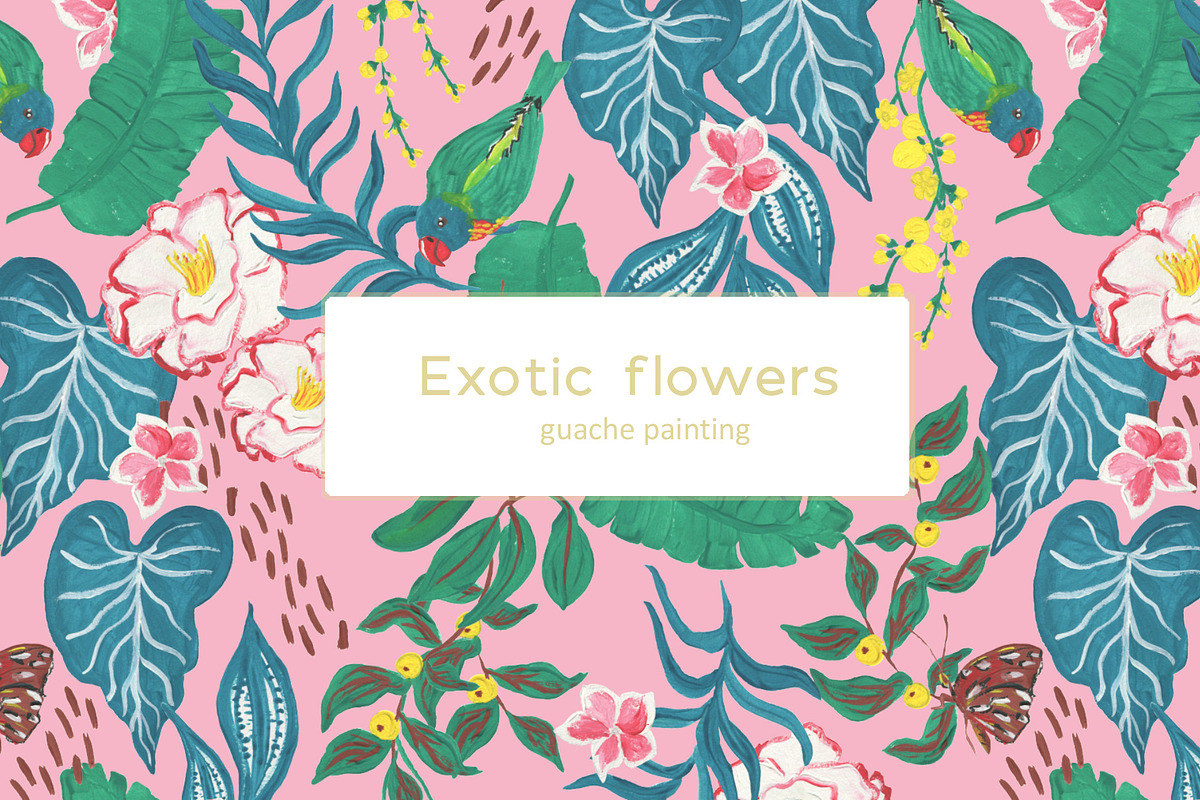 Exotic flowers, a Pattern Graphic by ramika (Photo 1 of 6)