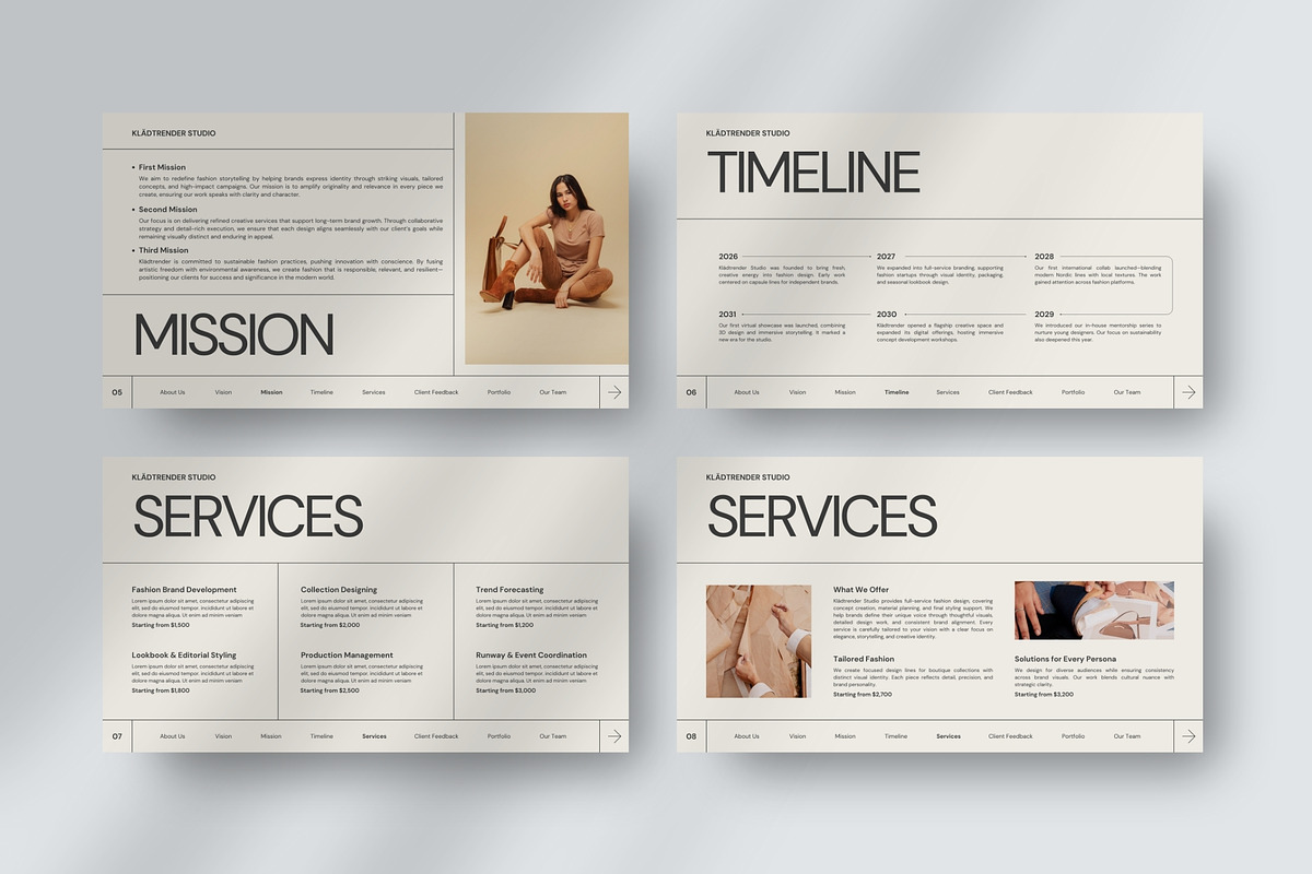 Beige Minimalist Pitch Deck V4, a Presentation Template by FIBRINOSÄ (Photo 8 of 11)