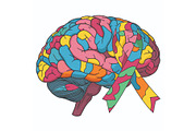 Multiple Sclerosis Awareness Brain, a Person Illustration by Designer_Momina (Thumbnail 11 of 16)