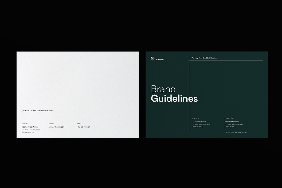 Brand Guidelines Template Landscape, a Brochure Template by DesignCrest (Photo 18 of 21)