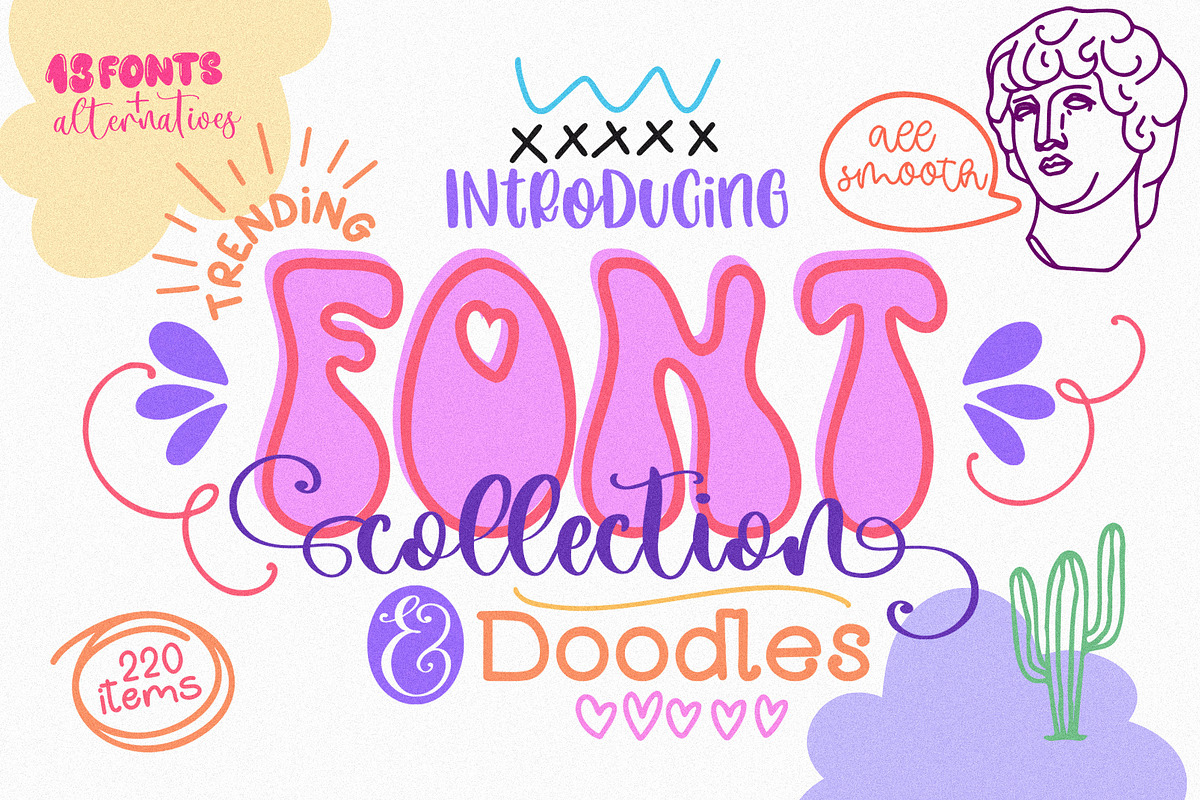 Fonts & Doodles trending collection, a Sans Serif Font by CallMeStasia (Photo 1 of 29)