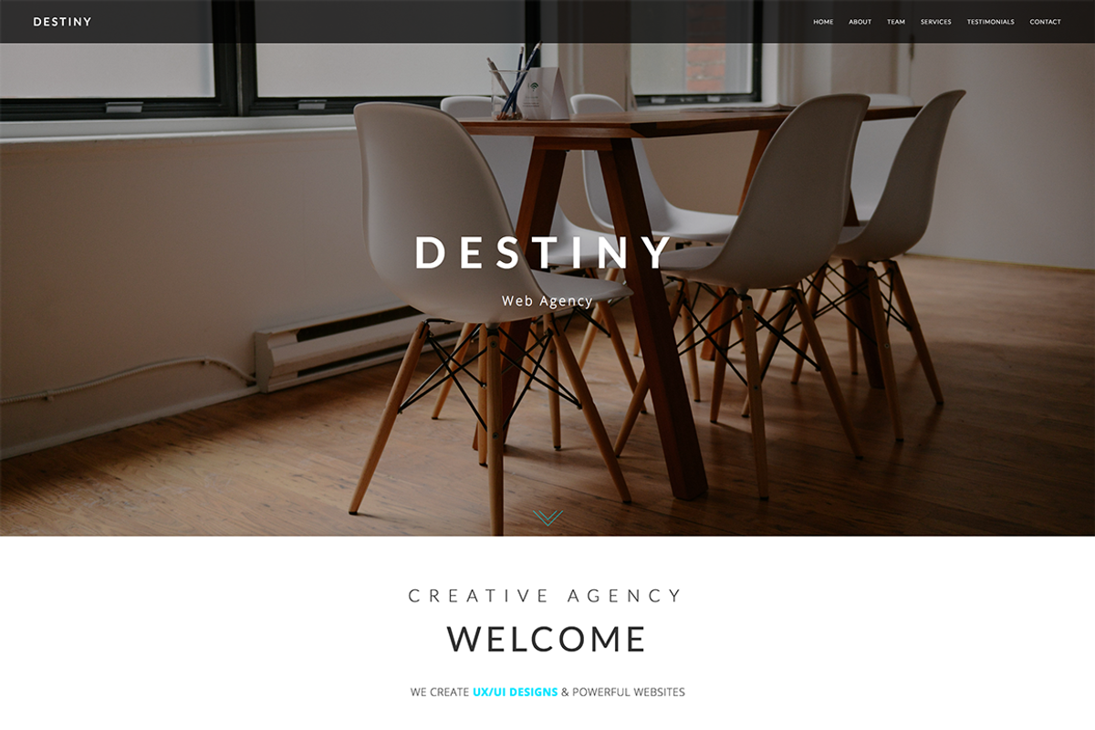 DESTINY - One Page HTML Template, a HTML Template by Riccardo Borchi (Photo 3 of 3)