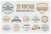 Vintage Badges and Logos Vol-5, a Branding & Logo Template by emotions76 (Thumbnail 1 of 4)