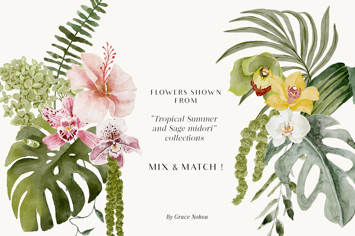 Watercolor Florals Graphics bundle, a Decorative Illustration by Grace Noboa Illustrations (Photo 14 of 20)