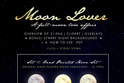 MOON LOVER MAGICAL MOON PNG OVERLAYS, an Object Graphic by Illumineer Media & Design (Thumbnail 2 of 7)