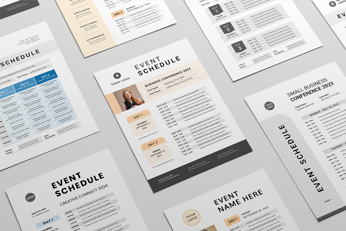 Event Schedule Bundle, a Flyer Template by Leaflove (Photo 2 of 10)