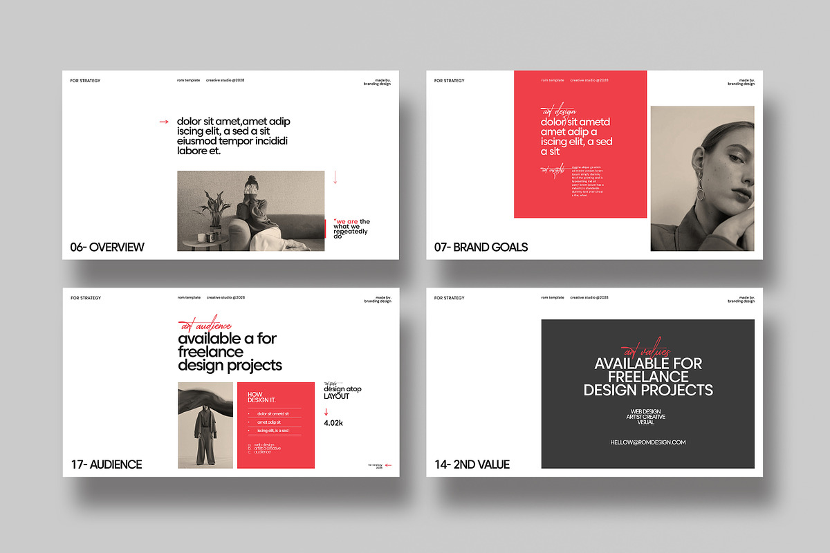 ROM | Brand Strategy Canva, a Presentation Template by creathrivestudio
