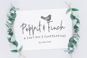 Poppit & Finch Fonts & Illustrations