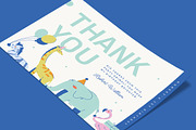 Blue Animal Kids Birthday Invitation, an Invitation Template by Vynetta (Thumbnail 3 of 3)