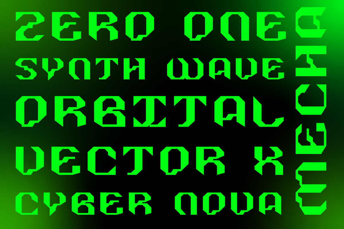 Orek Futuristic Display Font, a Sans Serif Font by kangfont Studio (Photo 7 of 11)
