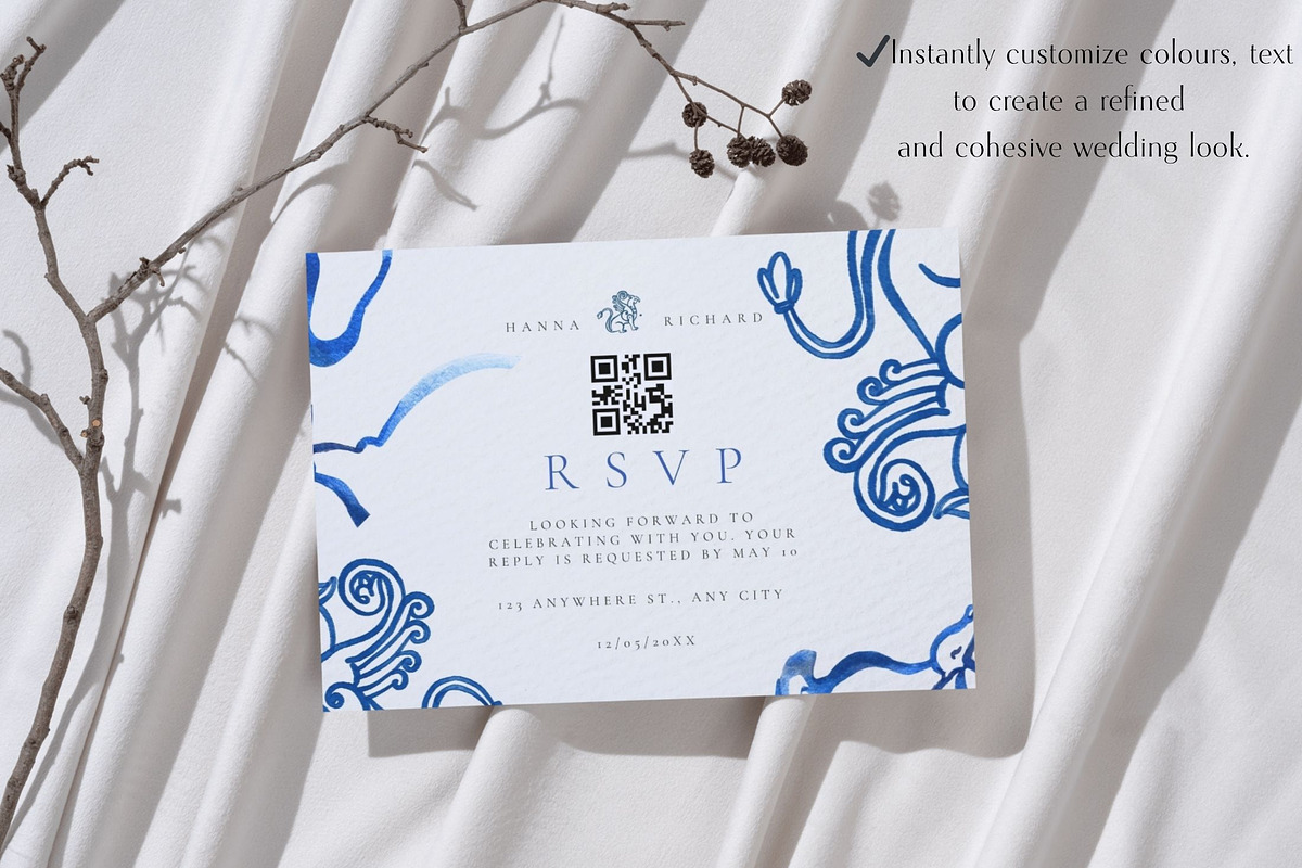 Blue Scandinavian Template Bundle, a Stationery Template by Alisa Mikibith Art (Photo 8 of 19)