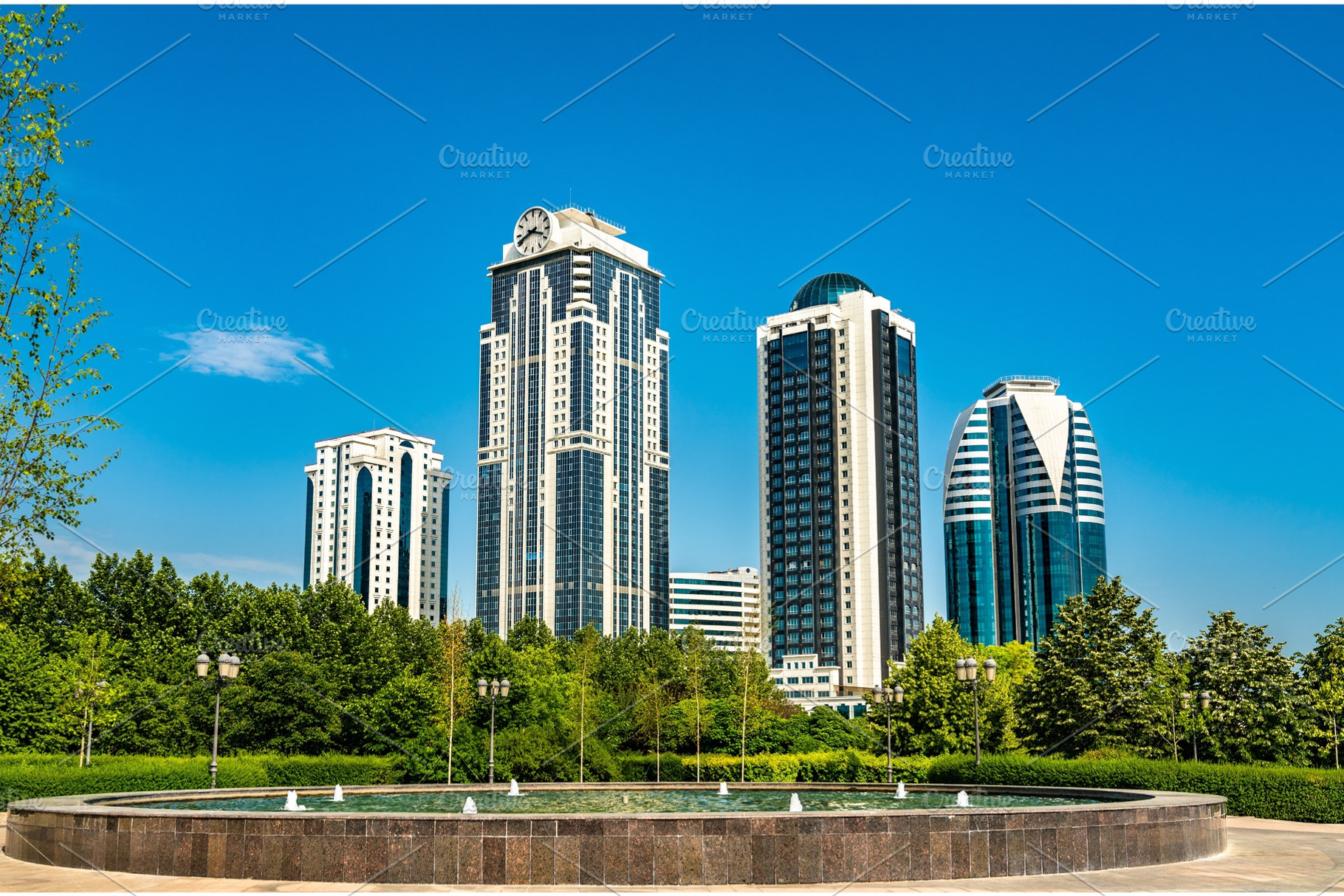 Grozny the capital of chechnya in stock photo containing grozny and russia, an Architecture Photo by Leonid Andronov