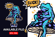 Retro Frog T-Shirt Illustration, an Animal Illustration by Pries Studio (Thumbnail 1 of 3)