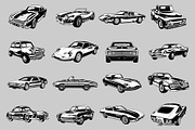 80 Monochrome classic muscle cars, a Transportation Illustration by The BolzStudio (Thumbnail 4 of 6)