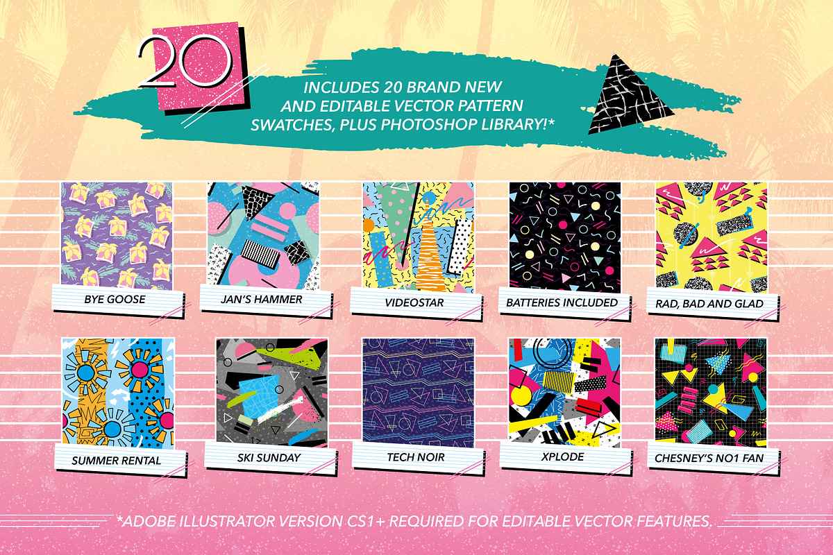 1980s Retro Fashion Patterns Vol 2, a Pattern Graphic by Wingsart Studio (Photo 3 of 8)
