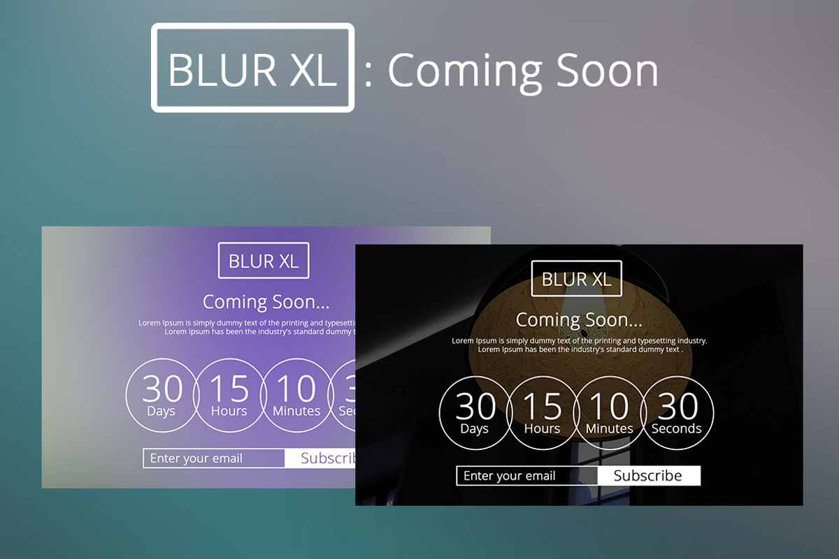 BLUR XL : Coming soon, a Templates & Theme by OrbitCarrot Marketing (Photo 2 of 2)