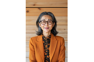 Mature Asian woman with glasses, a Person Photo by Sergey Kotenev