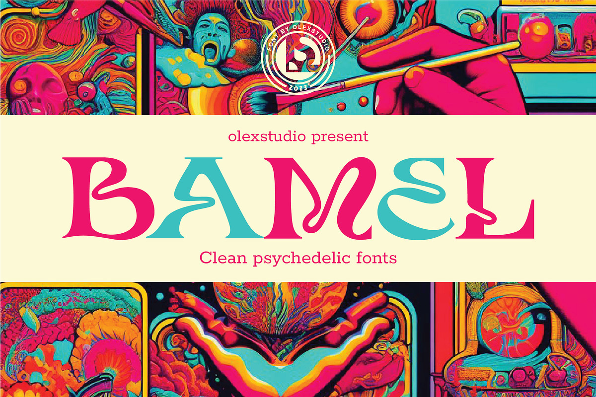 BAMEL Olstd - Psychedelic, a Symbol Font by Olexstudio (Photo 1 of 7)