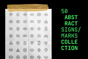 50 Abstract Signs / Marks Collection