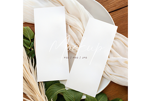 Wedding Menu Mockup Greenery Boho, a Product Mockup by TatiMockup