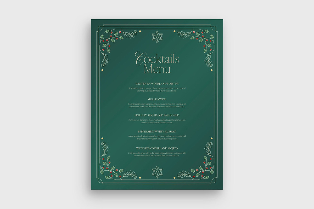 Christmas Menu Template, a Flyer Template by BrandPacks (Photo 3 of 5)