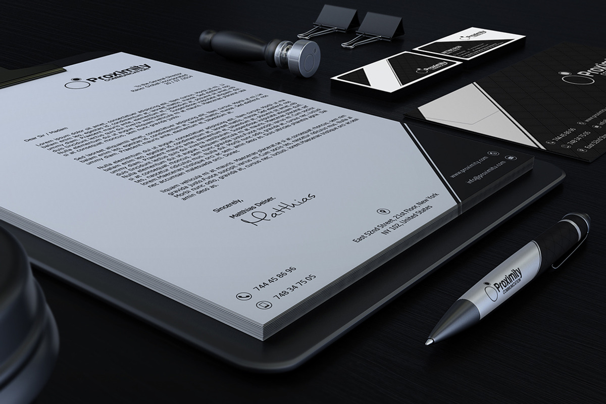 Black And White Corporate Identity, a Stationery Template by Marvel (Photo 4 of 5)