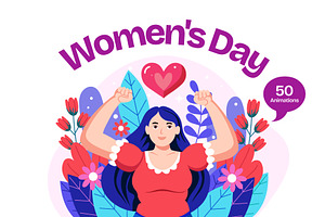 100 Animated Women's Day, a Person Illustration by Brickclay