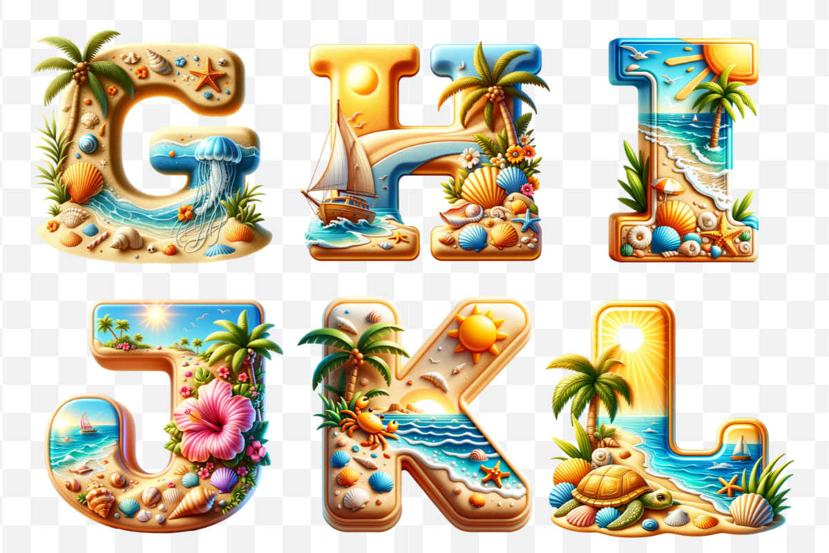 Summer Font Beach Alphabet Bundle, a Symbol Font by Bubble Pixel (Photo 4 of 8)