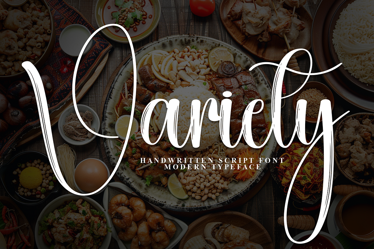 Variety | Script Font, a Handwritten Font by Scratchones (Photo 1 of 8)