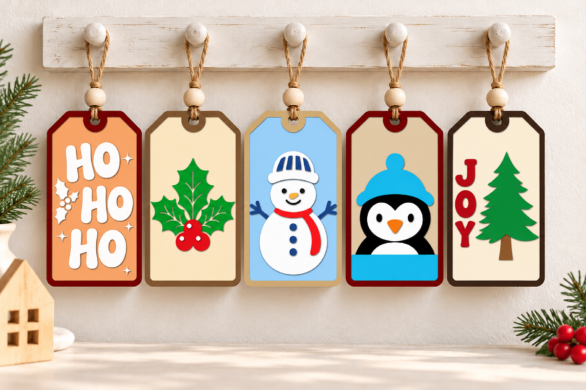 Christmas Gift Tag 3D SVG Bundle, an Object Graphic by Canvas Craft