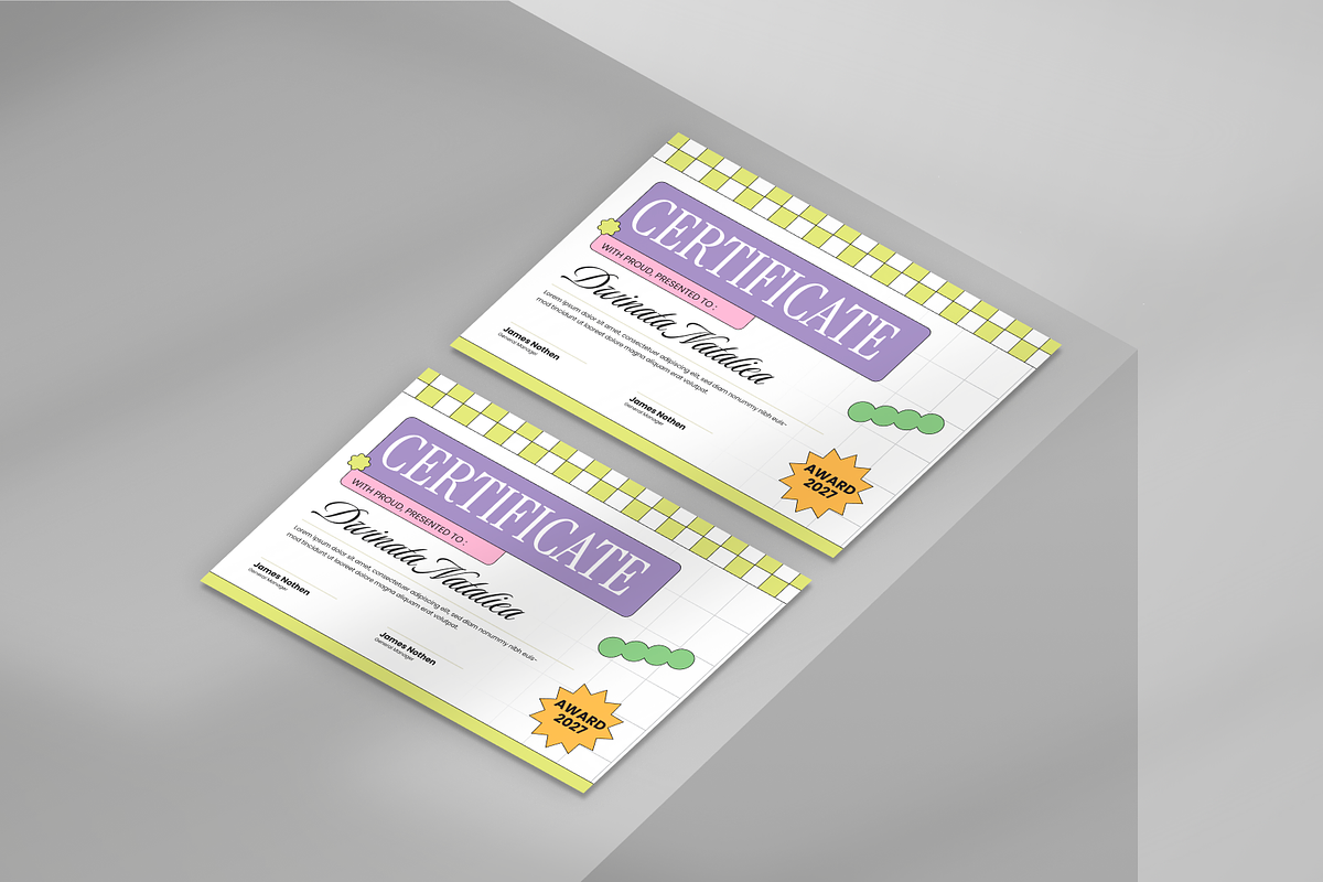 Colorful Pop Certificate Landscape preview 6
