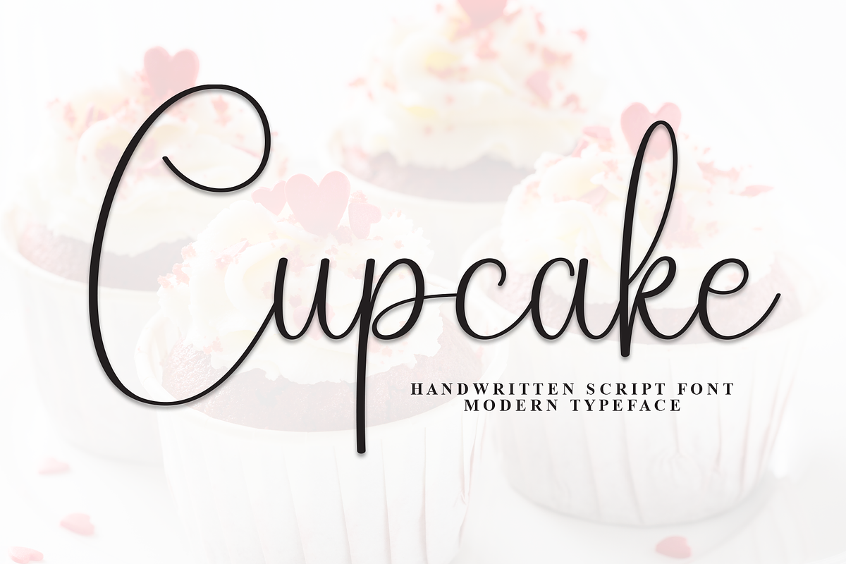 Cupcake | Script Font, a Handwritten Font by Scratchones (Photo 1 of 9)