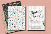 Floral backgrounds - digital paper, a Pattern Graphic by DigitalCloud (Thumbnail 2 of 2)