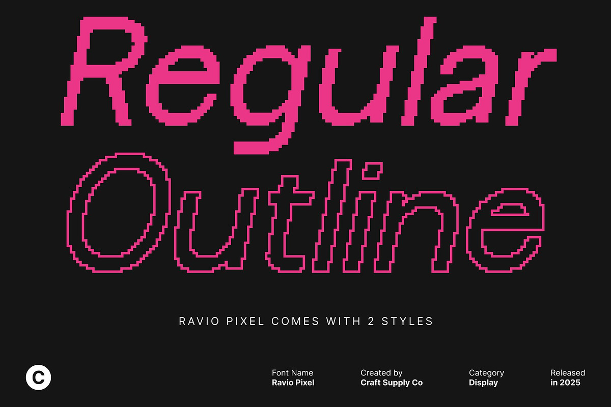 Ravio Pixel, a Sans Serif Font by Craft Supply Co. (Photo 4 of 8)