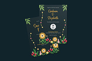 Borange Wedding Invitation Template, an Invitation Template by iDoodle Studio (Thumbnail 2 of 4)