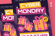 Cyber Monday Tech Sale Flyer Set, a Flyer Template by MMPixelCraft (Thumbnail 3 of 4)