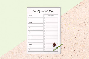 Recipe Card Templates, Meal Planner