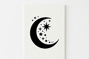50 Crescent Moon with Stars, an Empty State Illustration by Amazin_art (Thumbnail 17 of 47)