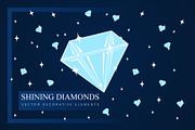 Isolated Vector Shining Diamonds, a Decorative Illustration by UoaHH (Thumbnail 1 of 3)